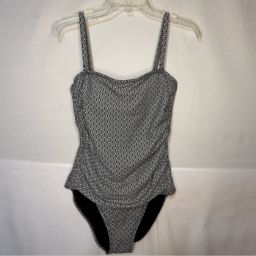 DKNY Monochrome Geometric Swimwear